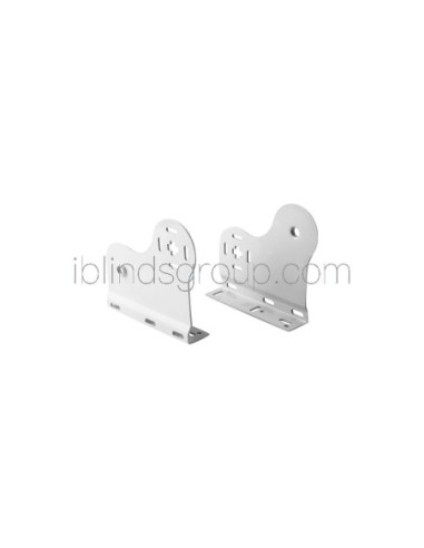 Ud. Set Sop. dobles 38mm control Derecha |Blanco